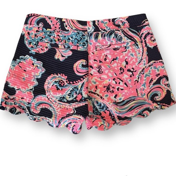Lilly Pulitzer “Buttercup” Scallop Hem Shorts – Paisley Floral – Size 0 – NWOT - Picture 6 of 13